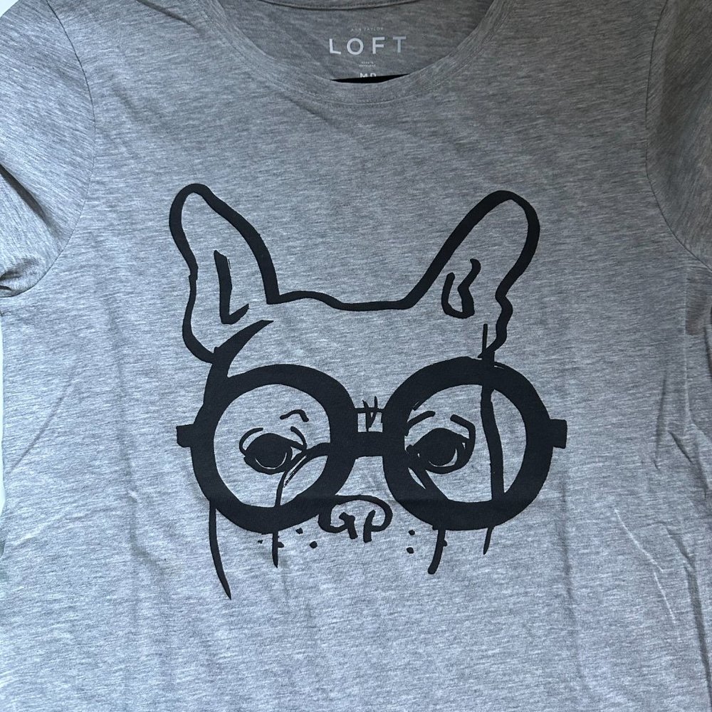 Loft Ann Taylor, Size M, Women's Dog T-Shirt - Picture 5 of 6